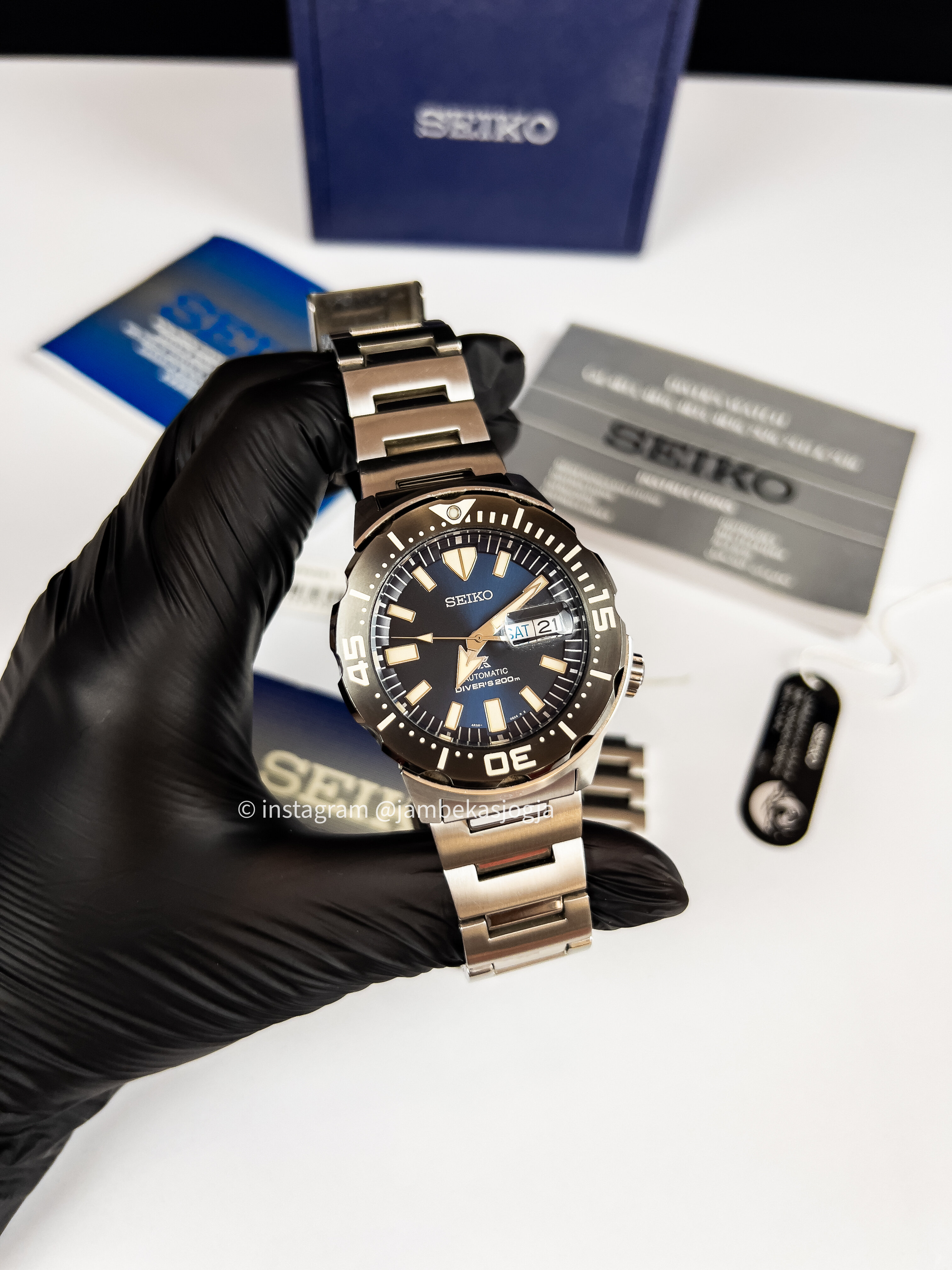 Seiko Prospex SRPD25K1 Monster Baselworld 2019 Auto Divers 200M Stainless Steel Strap GARANSI RESMI FEBRUARI 2026 🔰