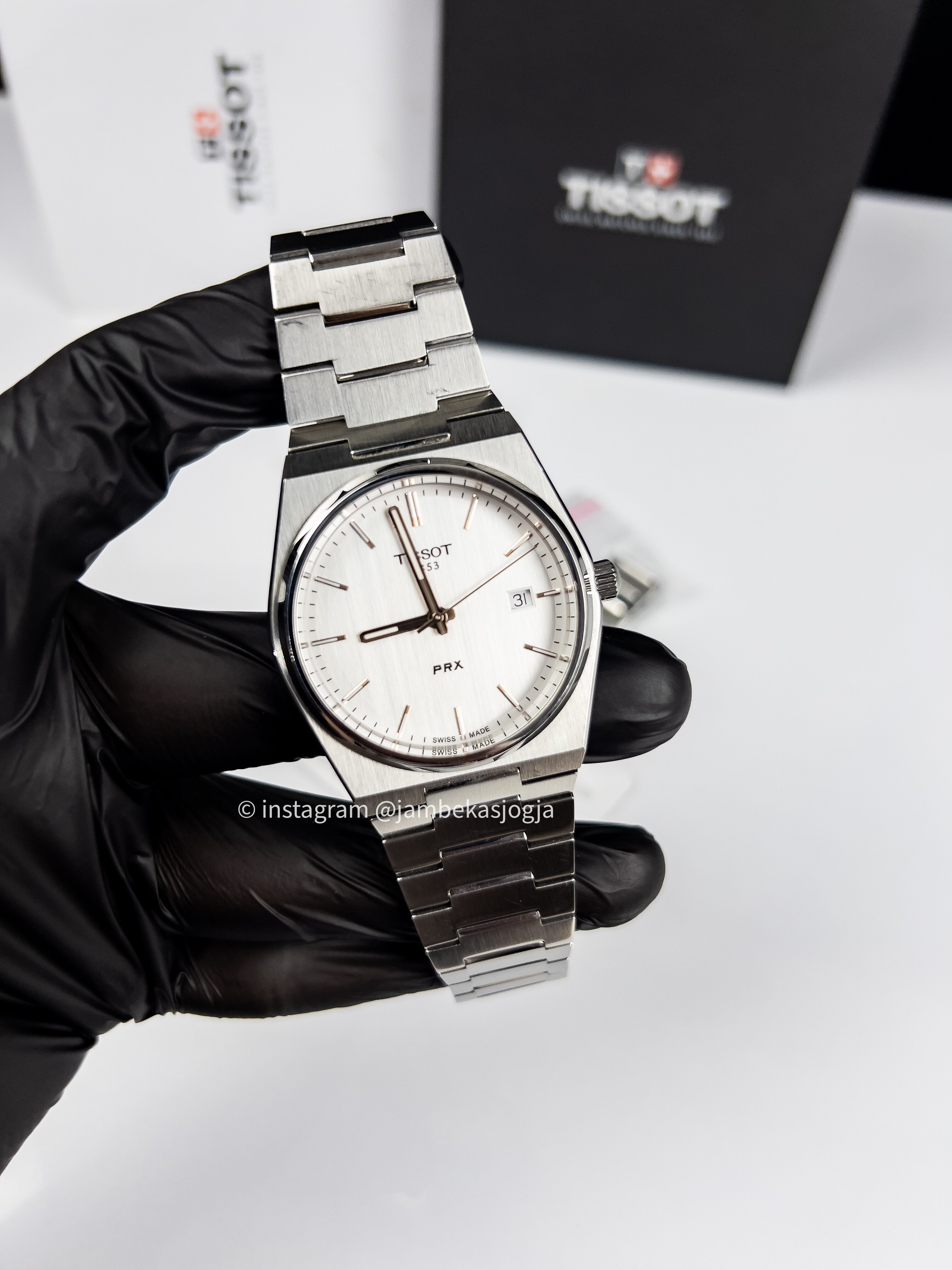 Tissot Prx 40mm White Dial Fullset Swiss Made