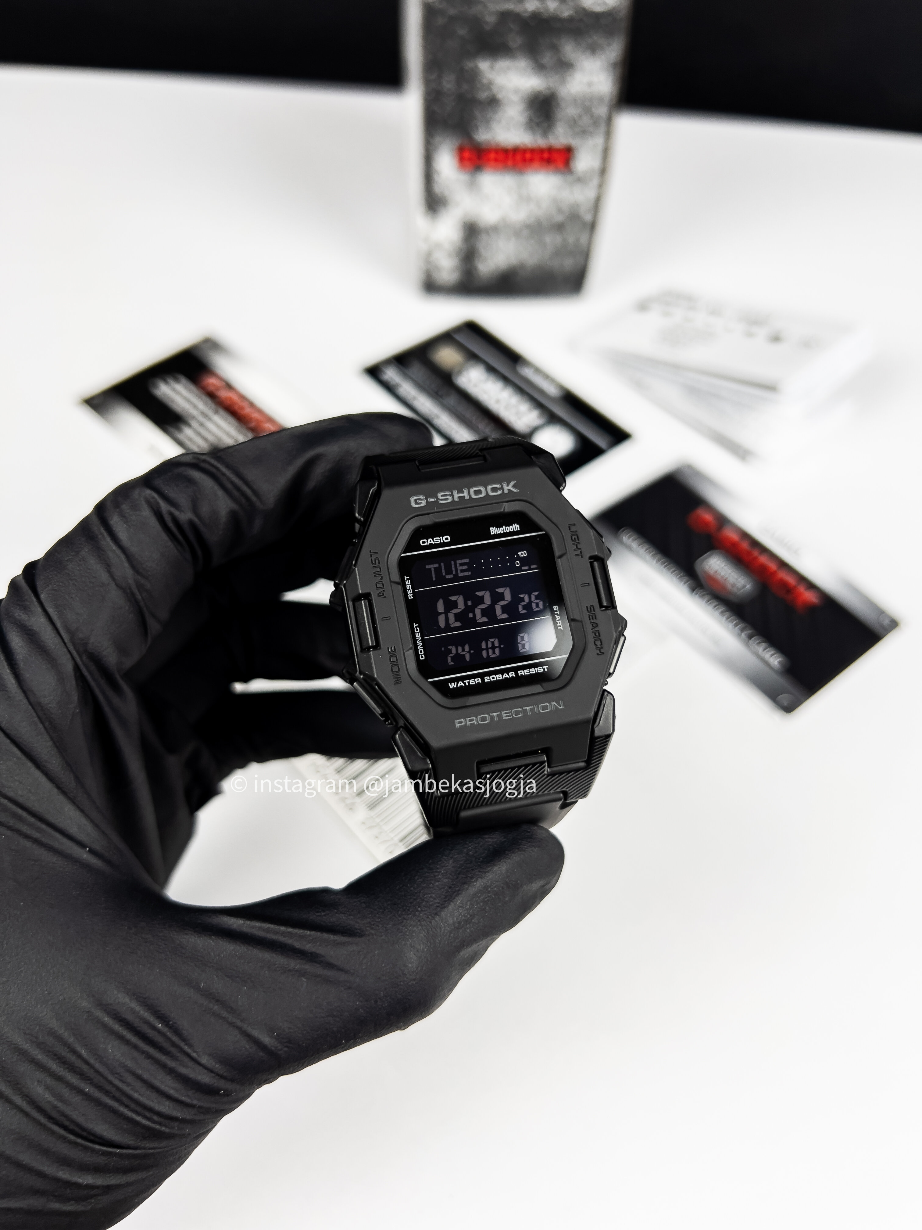 Casio G-Shock GD-B500-1DR Compact Digital Dial Black Resin Band Smartwatch Gshock