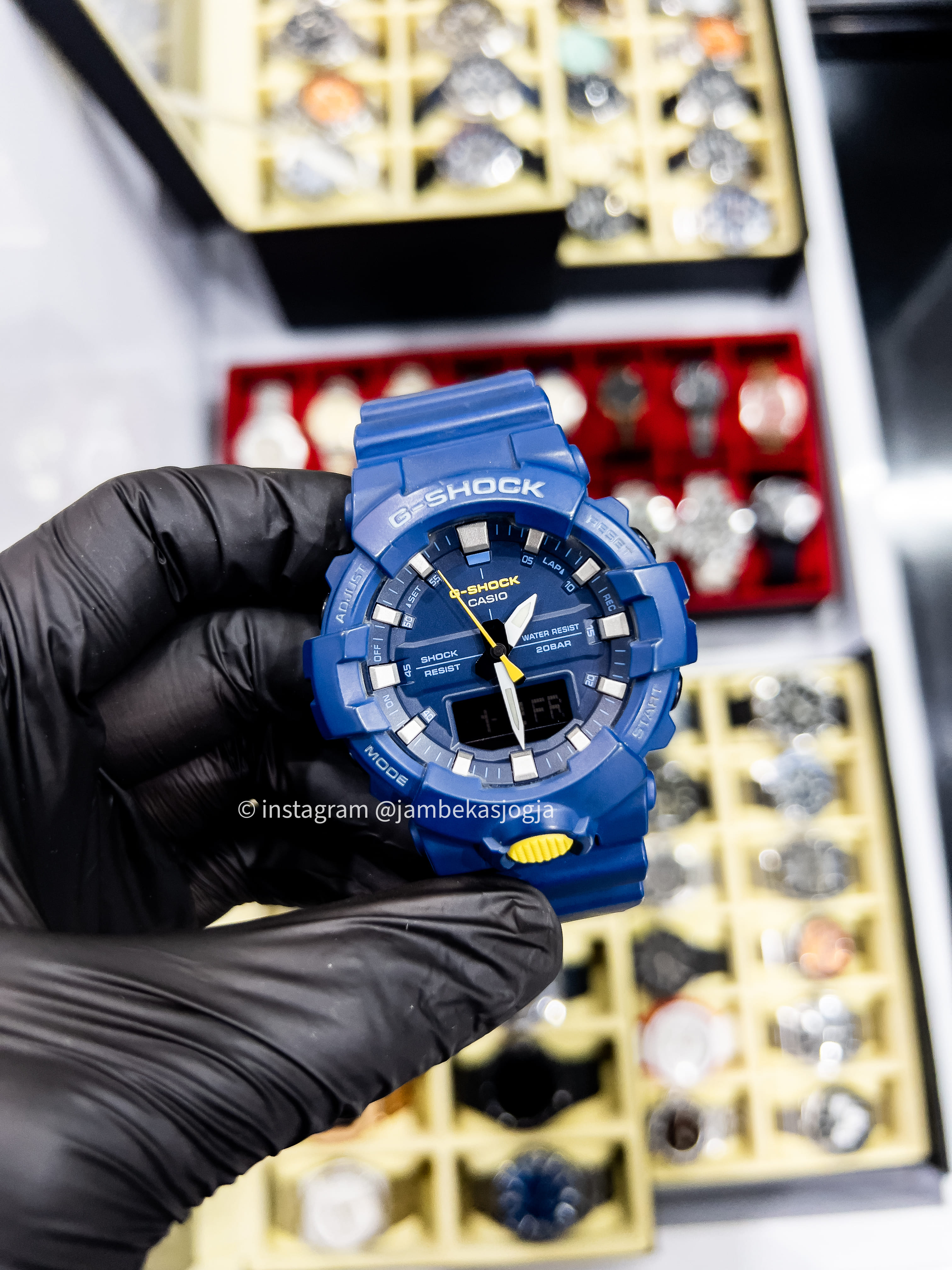 Casio G-Shock Standard Digital Analog GA-800SC-2ADR Blue Dial Blue Resin Strap