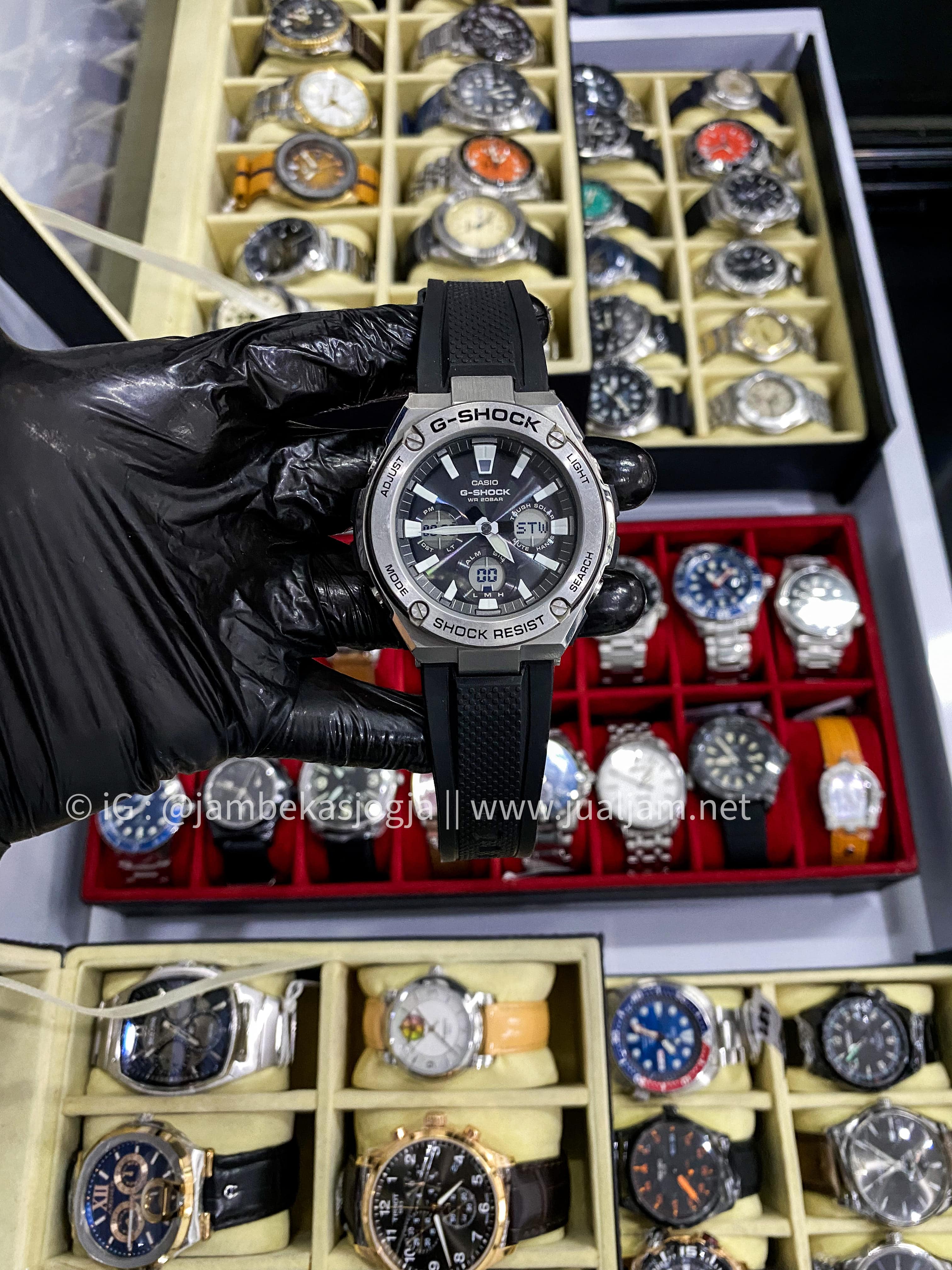 (SKU 142) Casio G-Shock GST-S130L-1ADR G-Steel Stainless Steel and Resin