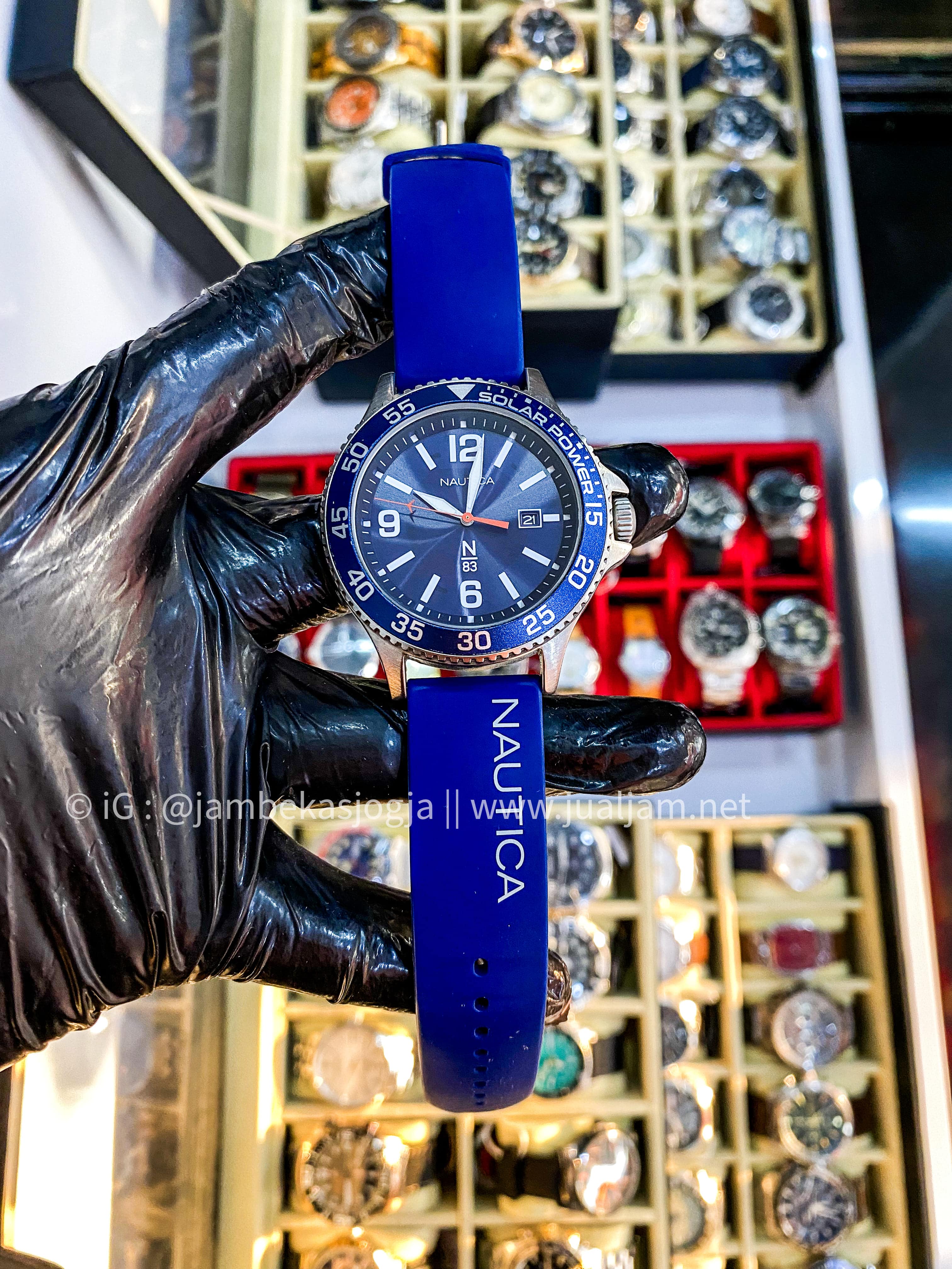 ( SKU 241 ) Nautica jam tangan pria Cocoa Beach NAPCBS022 biru