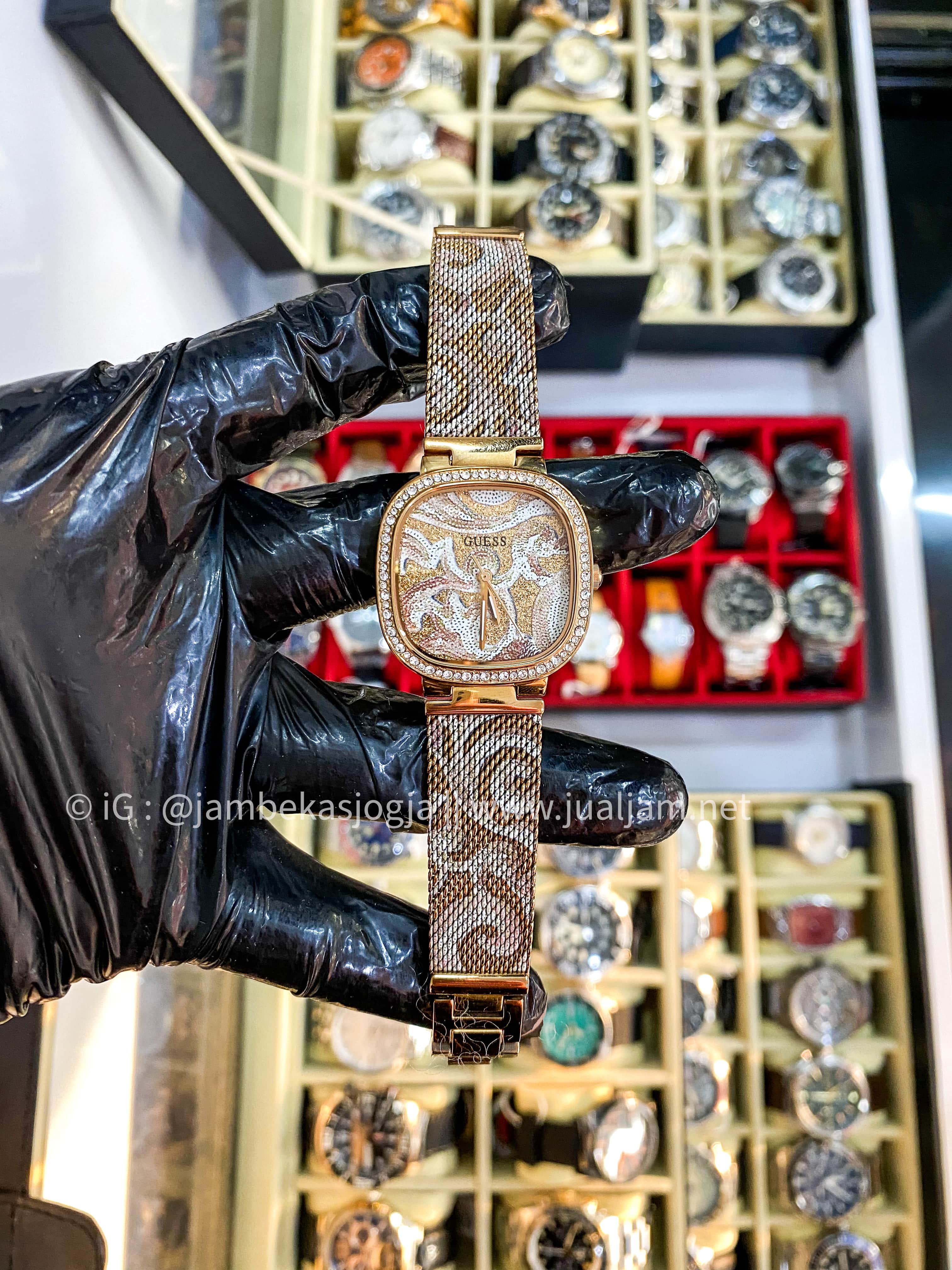 ( SKU 240) Guess TAPESTRY Watch GW0304L3  Rose gold dial and Rose gold Stainless steel band.