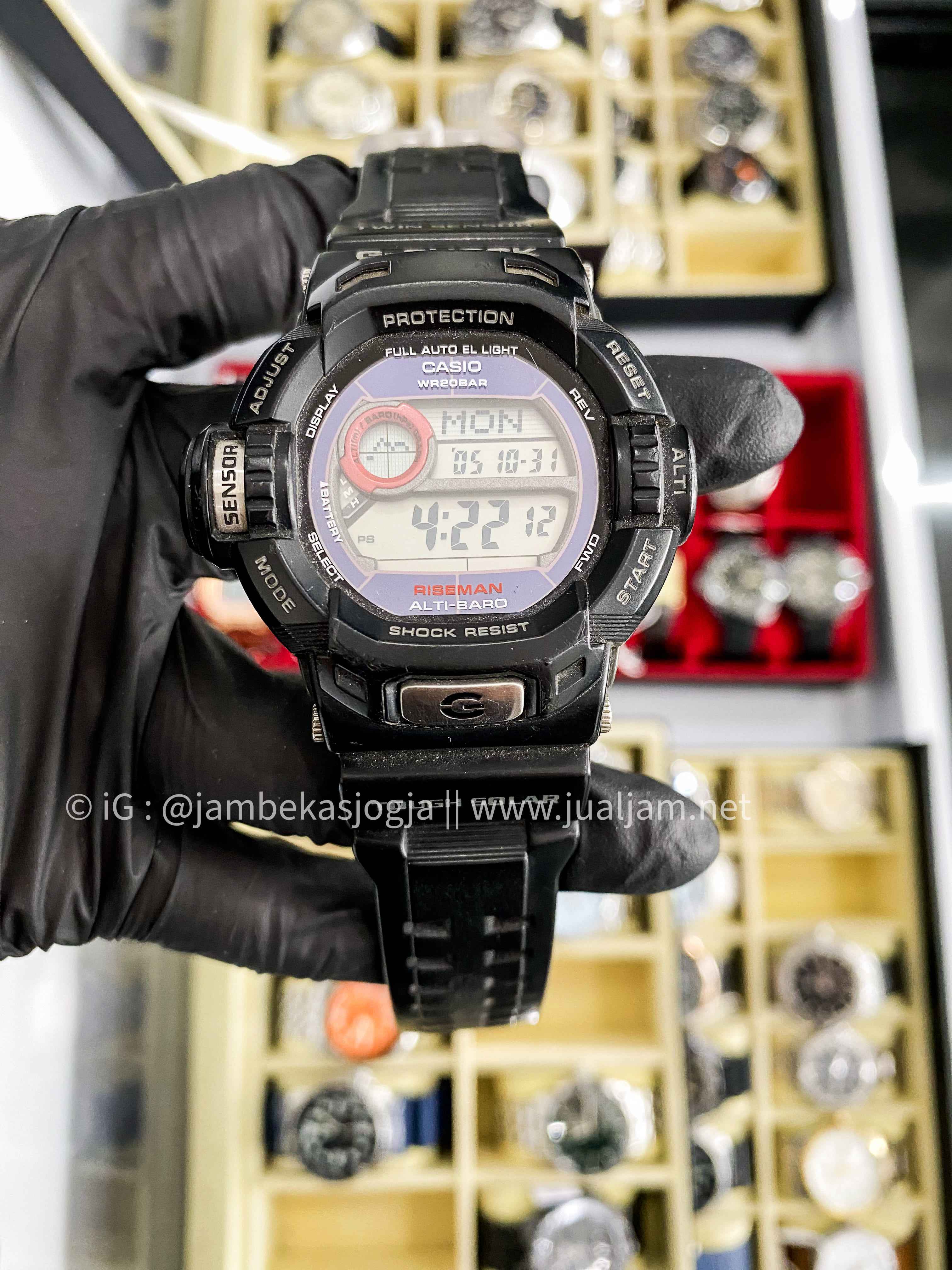 (SKU 64) Casio Gshock Riseman G9200 Tough Solar All Sensor Aman TERMURAAAHH