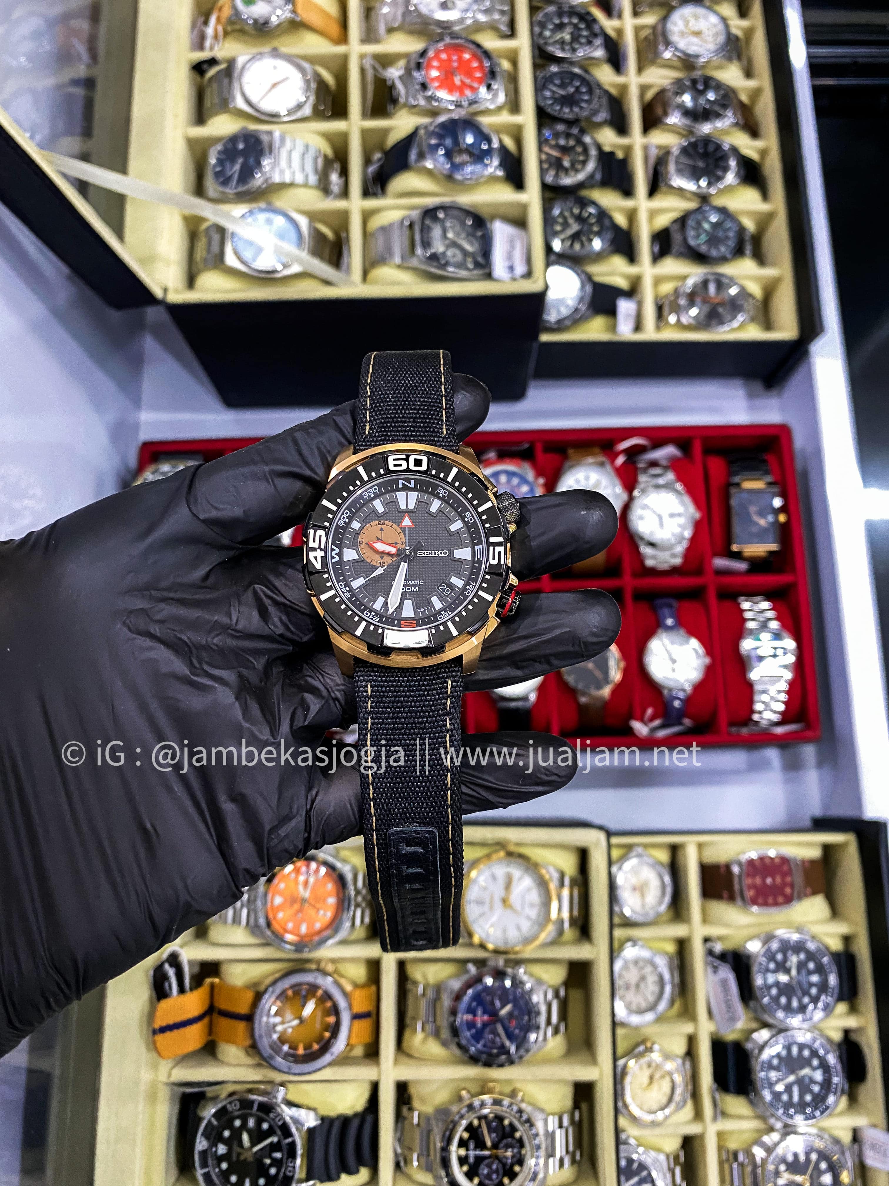 (SKU 41) Seiko Automatic SSA060K1 Superior Black Dial Black Nylon Strap LIMITED EDITION