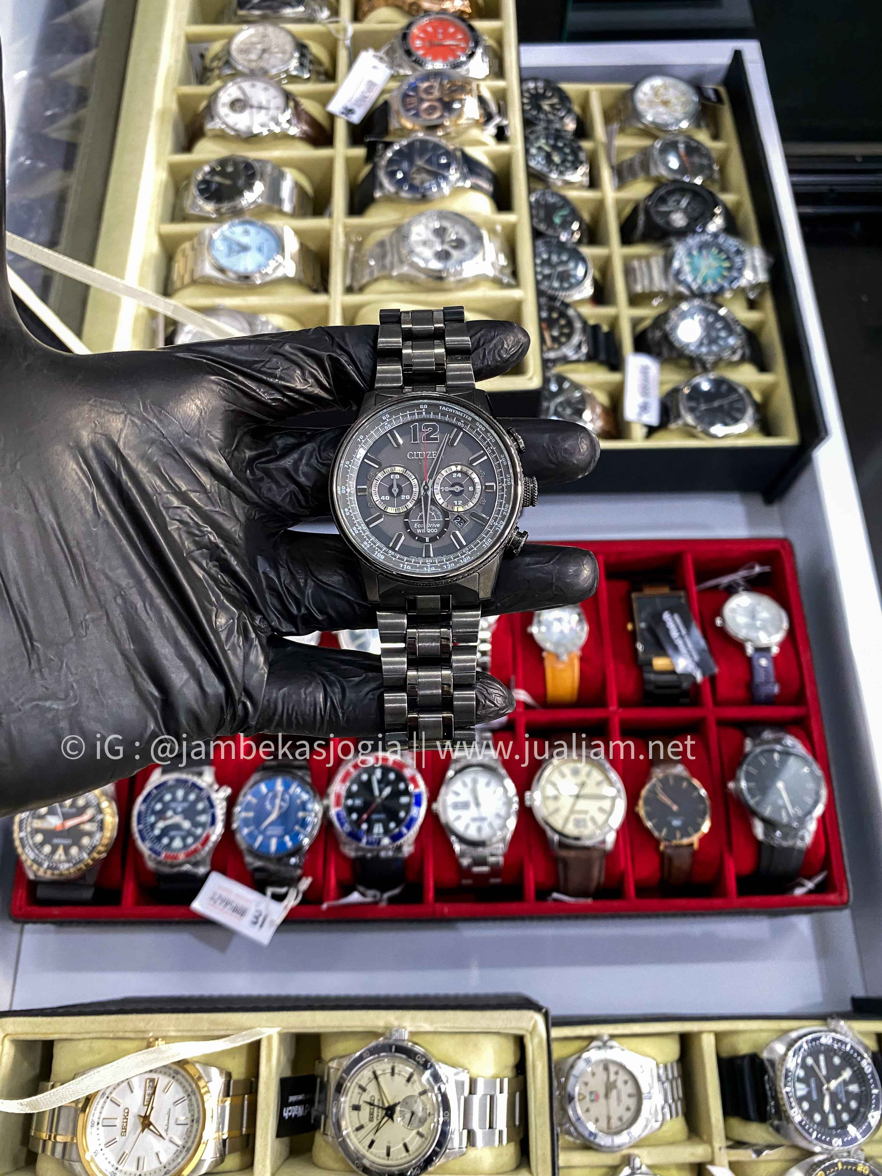 (SKU 31) Citizen Nighthawk CA4377-53H Chronograph Charcoal Grey Dial Men's Watch