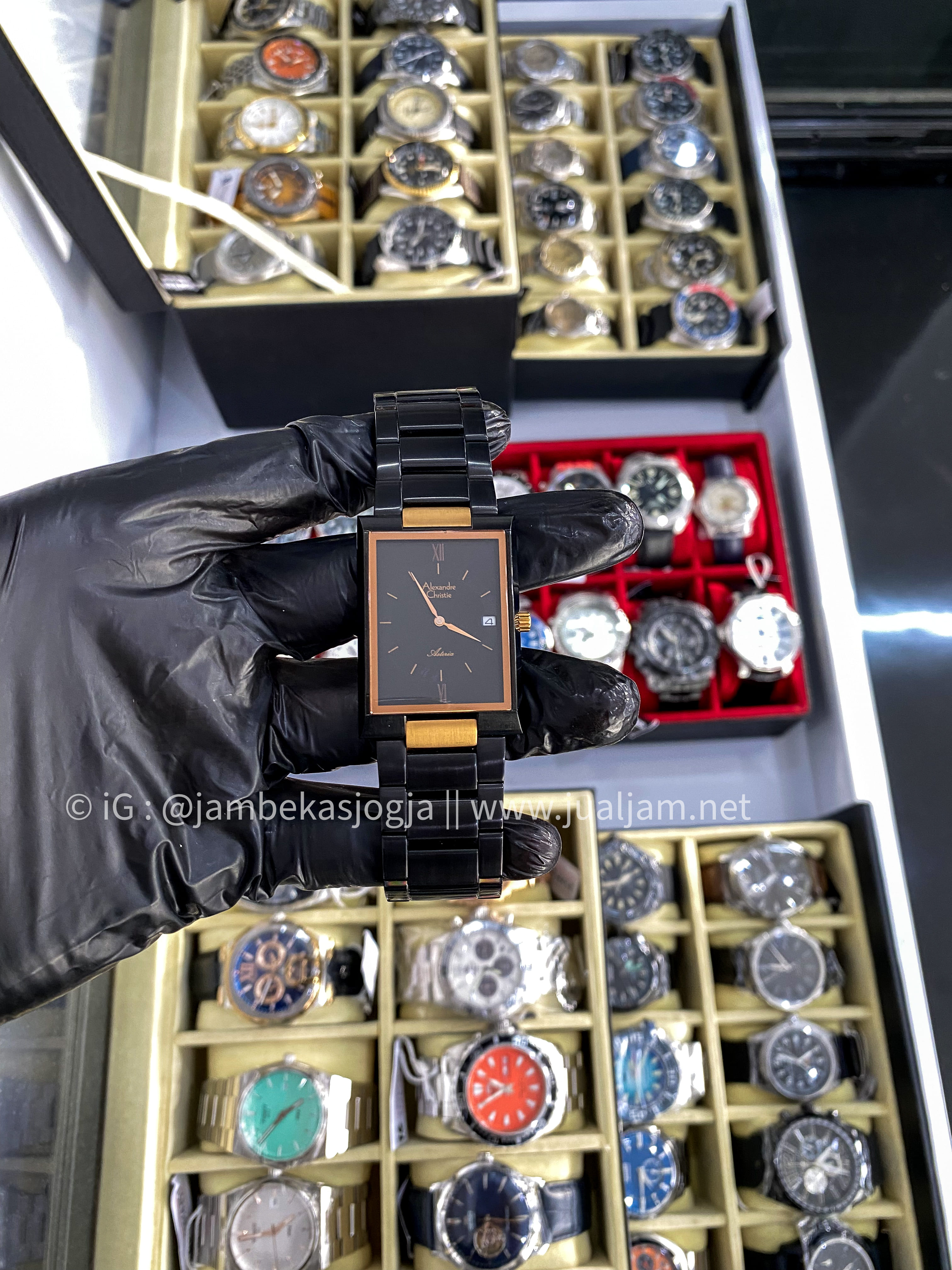 (SKU 144 ) Alexandre Christie AC 8535 MD BBRBA Man Black Dial Stainless Steel