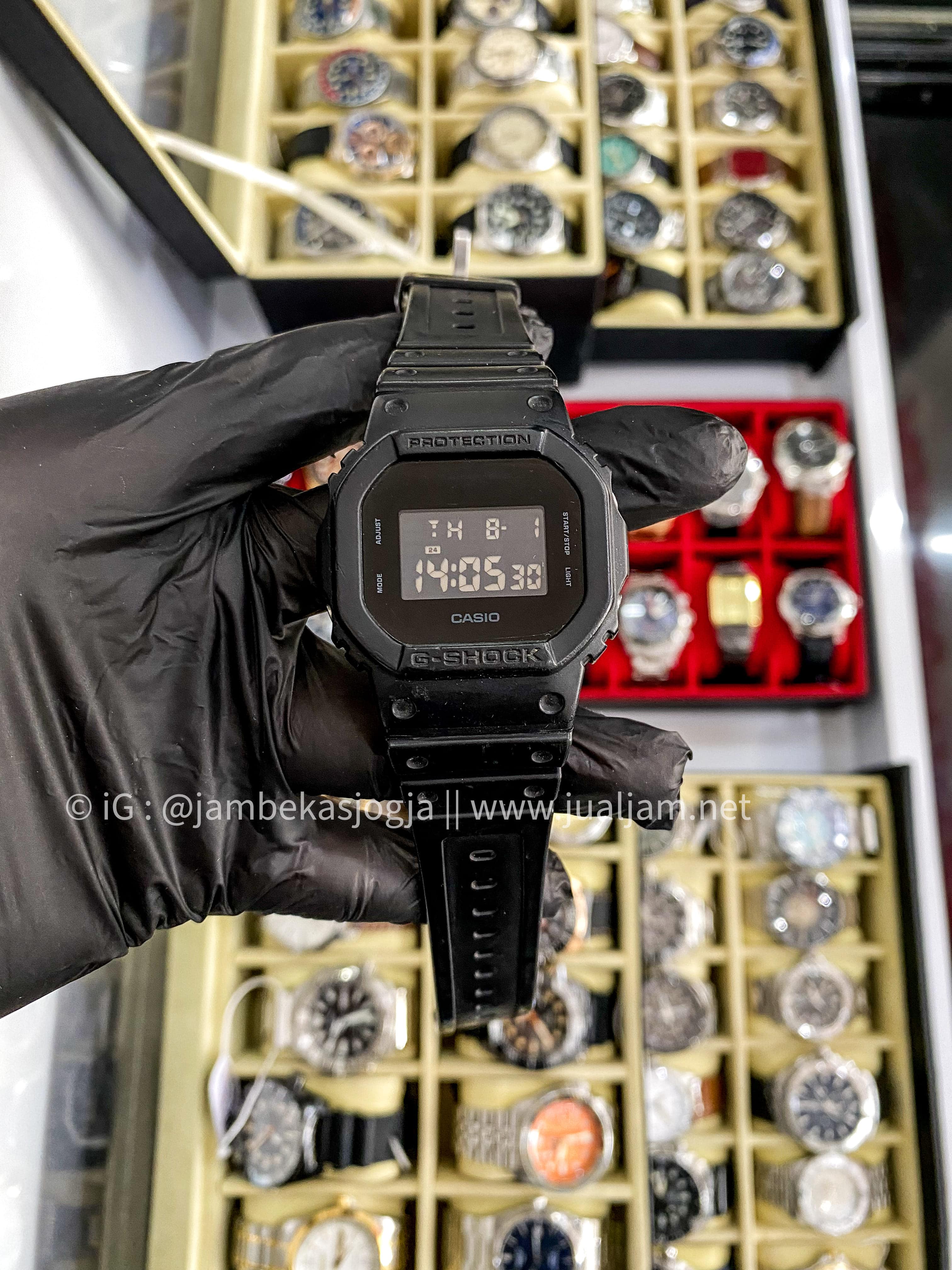 (SKU 248) Casio G-Shock DW-5600BBN-1DR Black Out Digital Dial Fabric Band