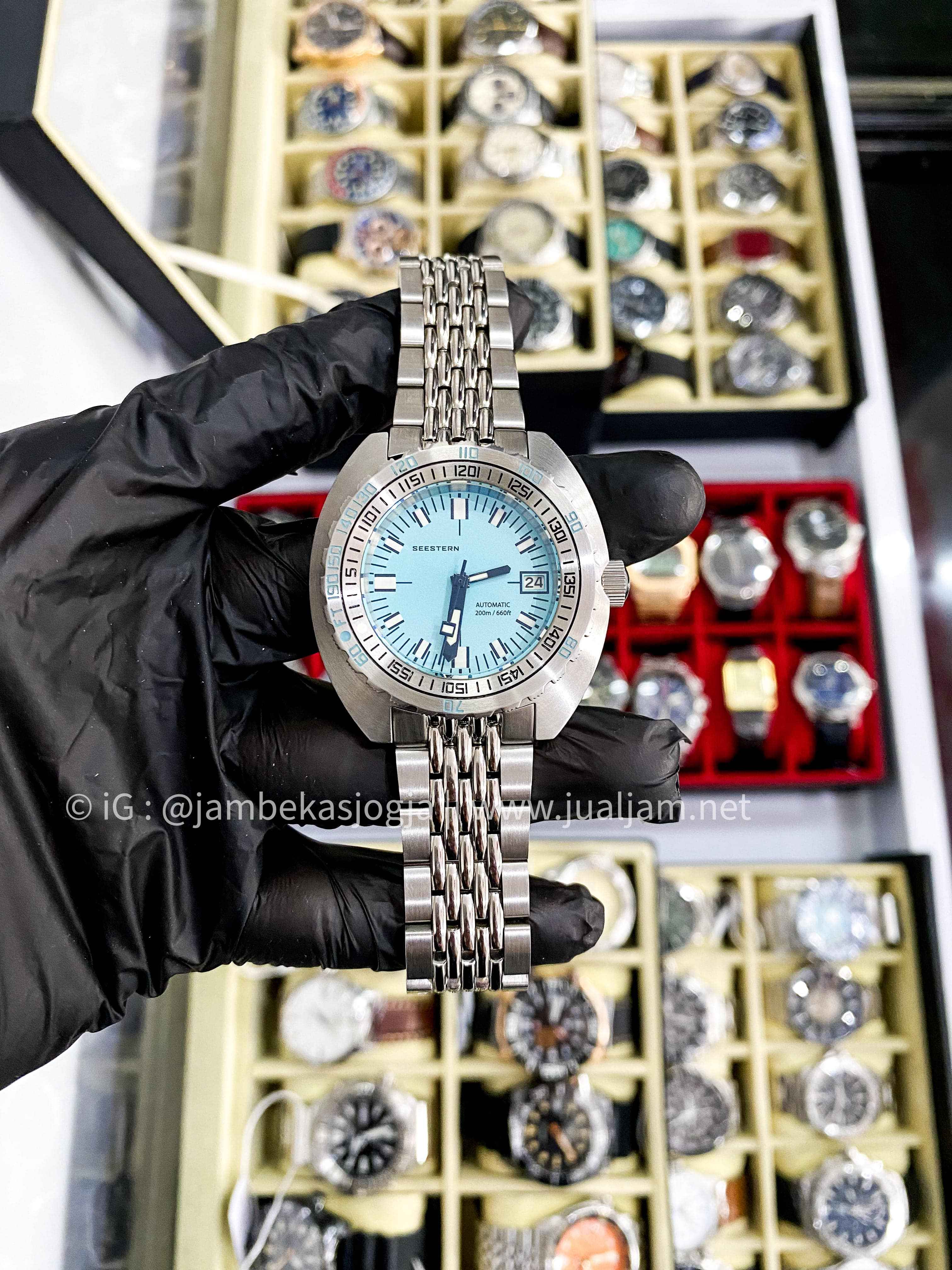 (SKU 254) Seestern doxa homage T300 tiffany blue