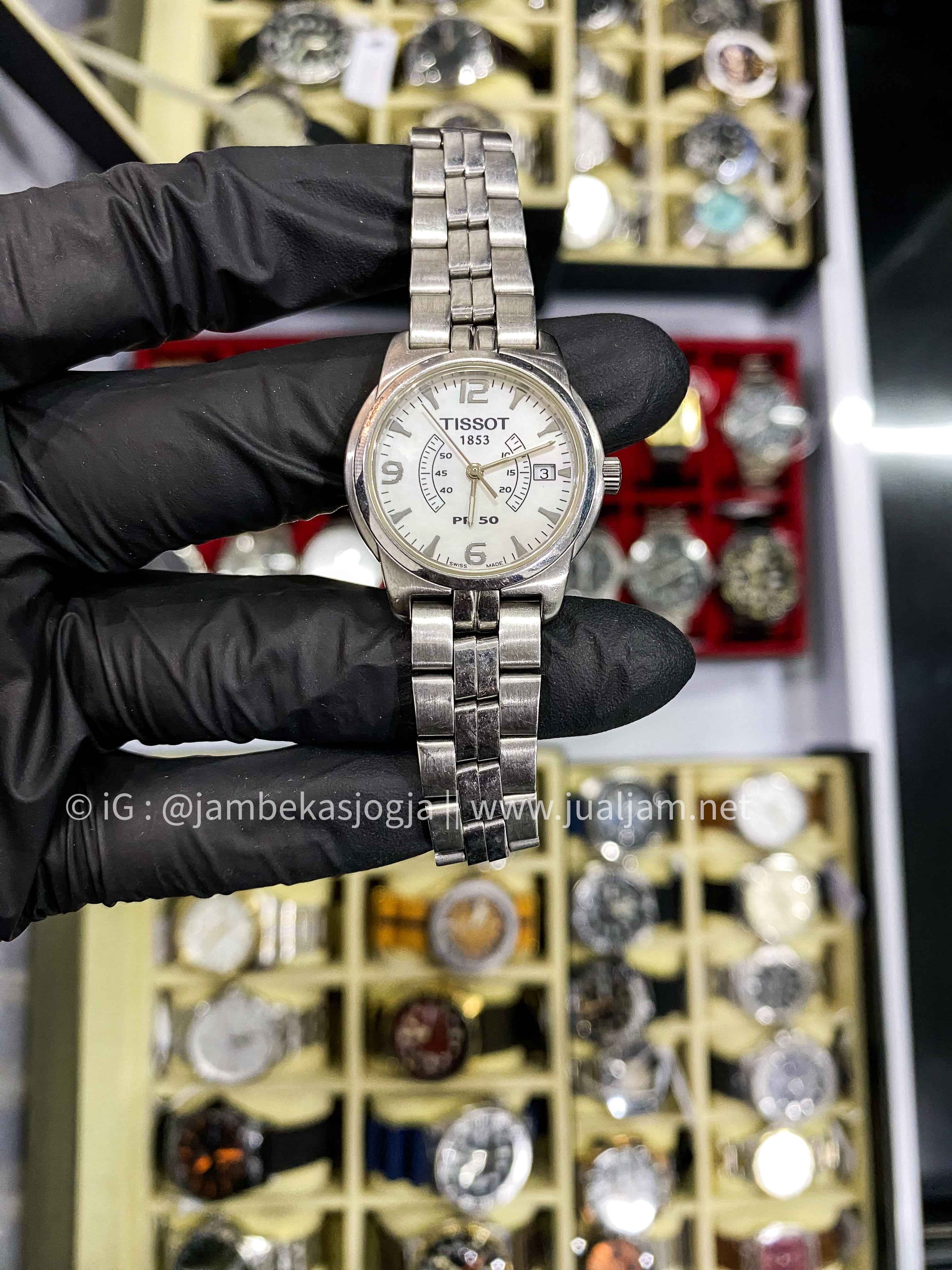 (SKU 342) Tissot 1853 PR 50 Nascar Racing Special Edition Stainless Ladies Retired Swiss Watch