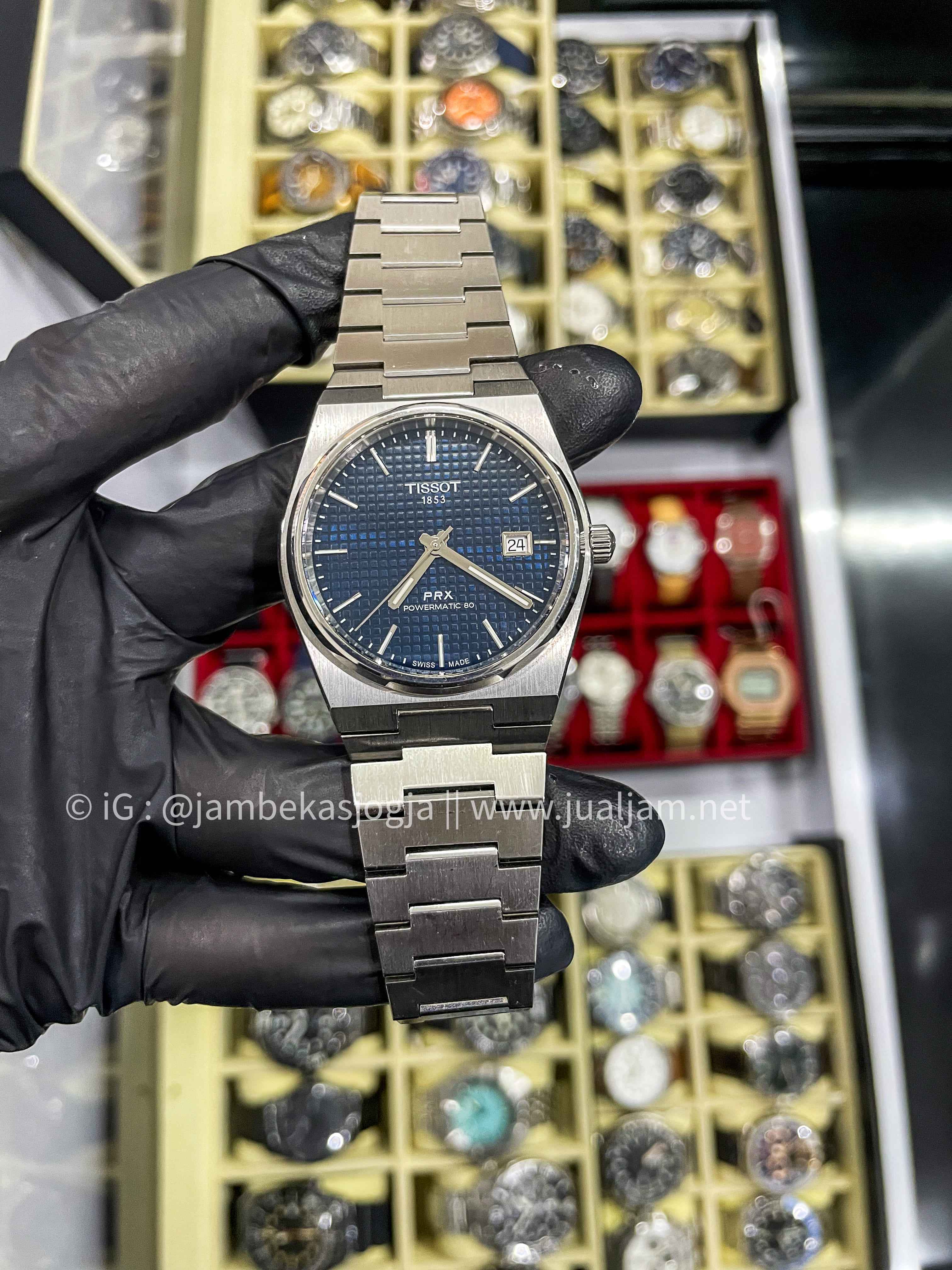 (SKU 416) Tissot PRX Powermatic 80 Blue Dial Steel Men's Watch T137.407.11.041.00 GARANSI RESMI MEI 2026