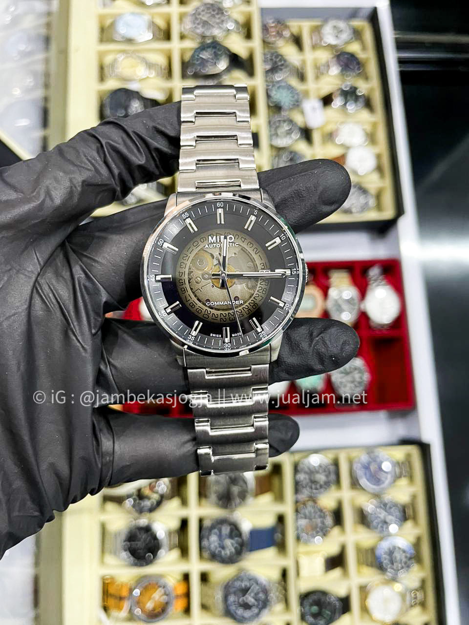 (SKU 22) MIDO Commander II M021.407.11.411.00 Gradient Dial Stainless Steel Strap GARANSI RESMI FEBRUARI 2026