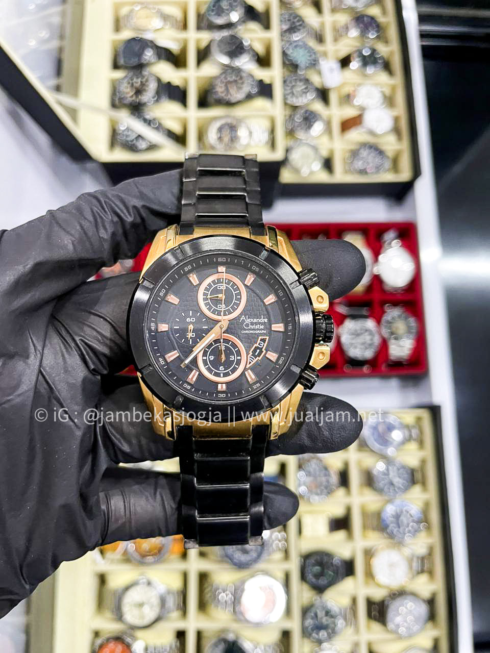 (SKU 425) Alexandre Christie AC 6226 MC BBRBA Man Sport Black Dial Stainless Steel