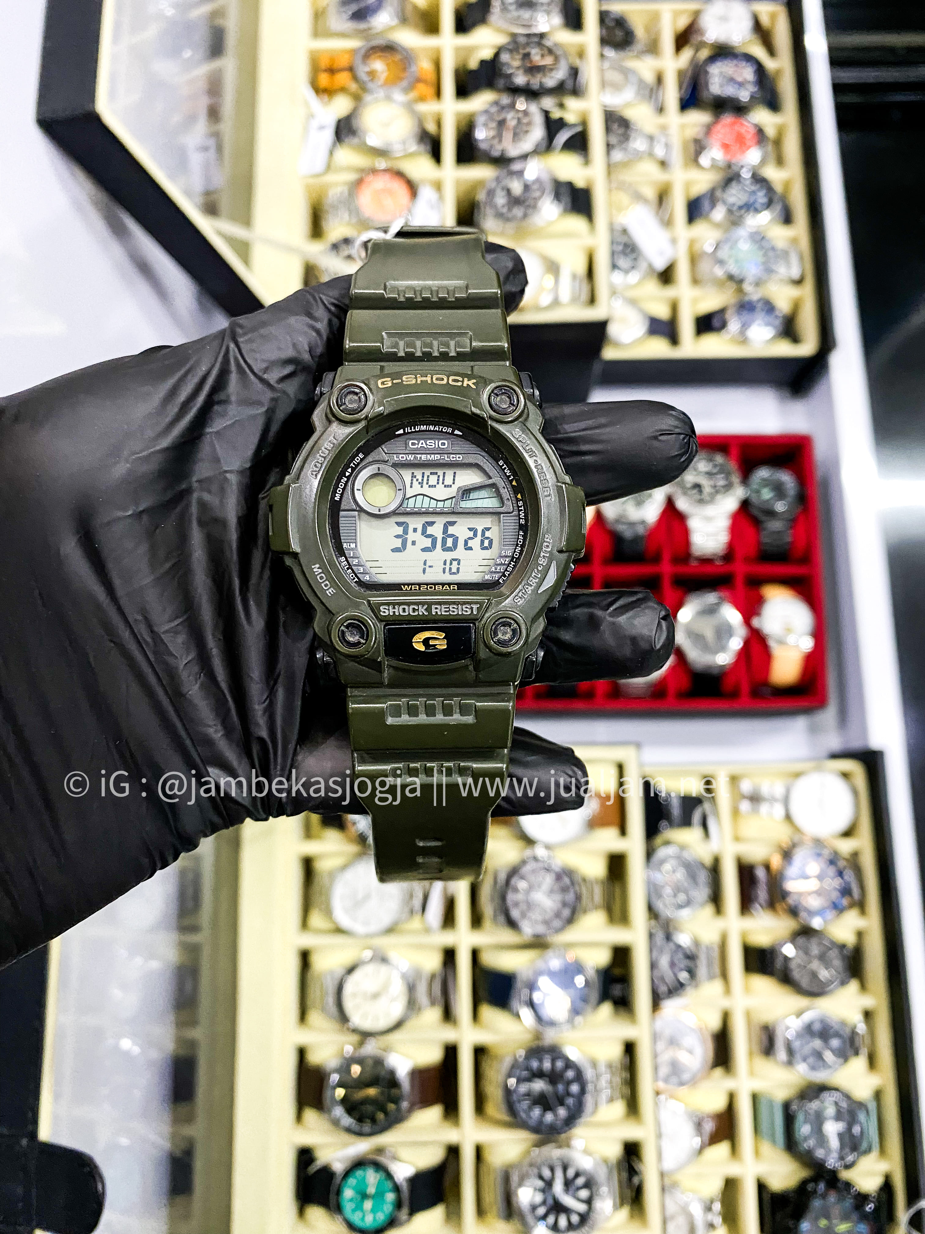 (SKU 161 ) Casio G -Shock G-7900-3DR Digital Dial Dark Green Resin Band