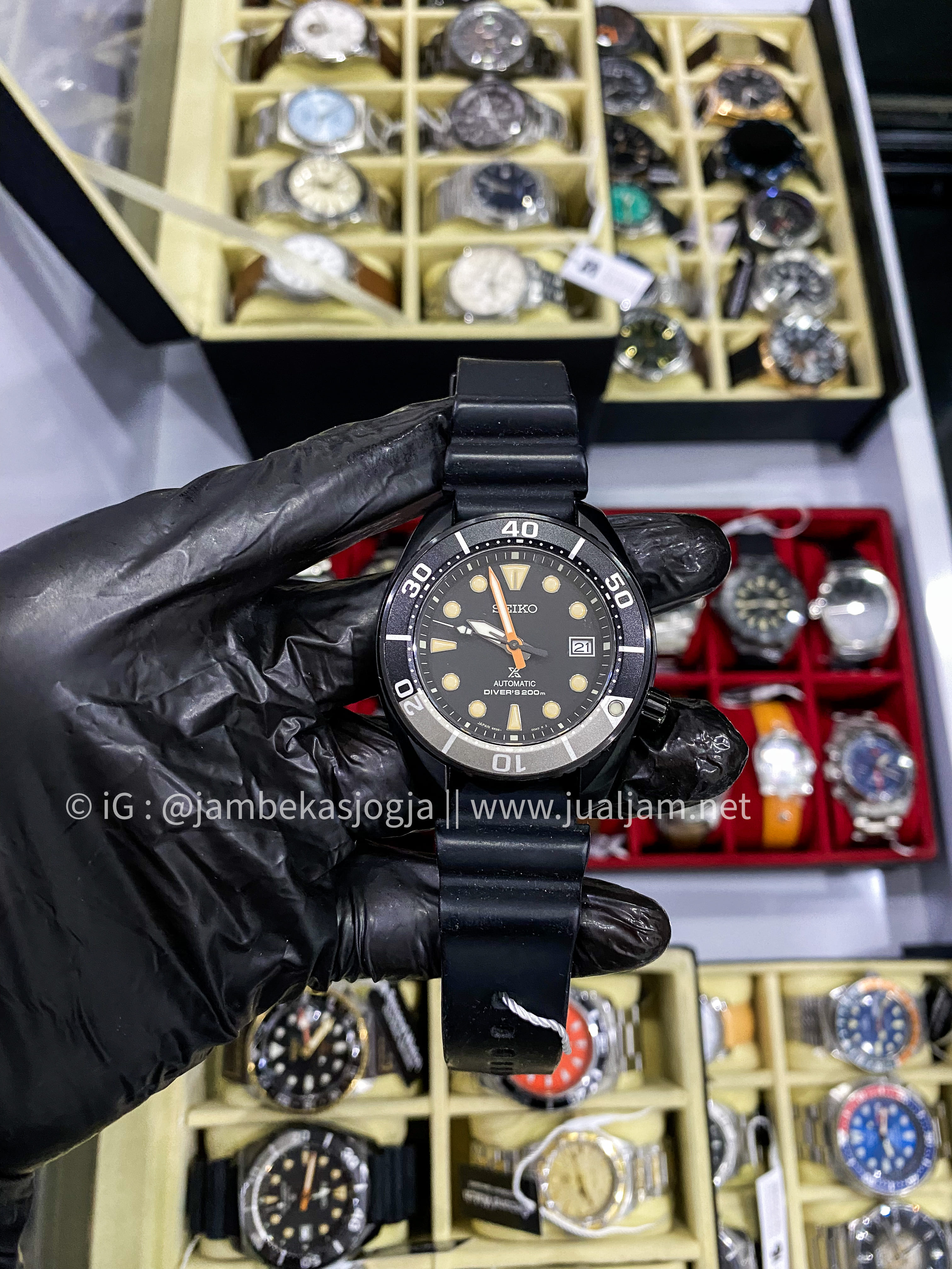 ( SKU 179 ) Seiko Prospex SPB125J1 Automatic Black Series Divers 200M Water Resistance Limited Edition 4886/7000
