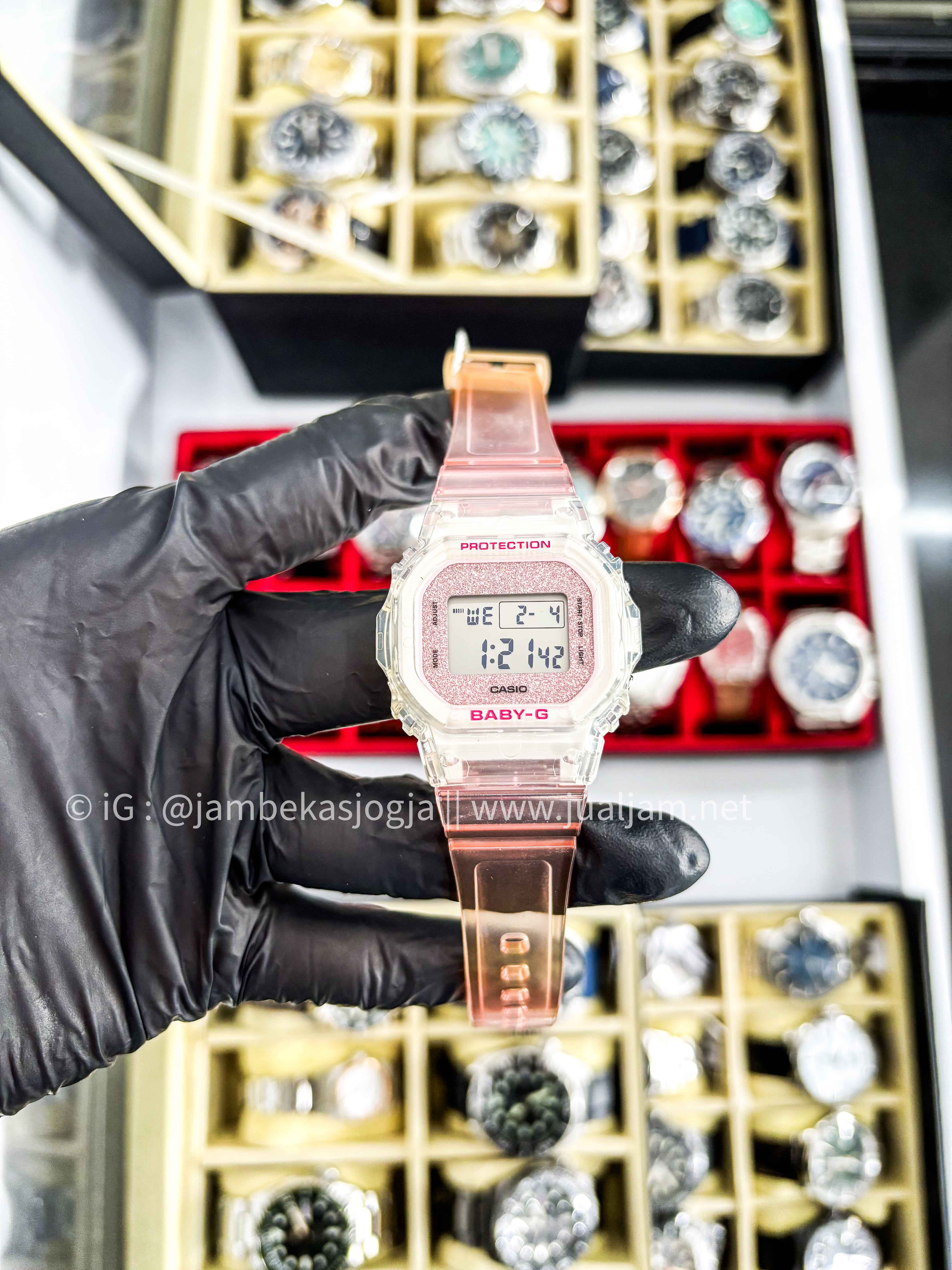 Casio Baby-G BGD-565GC-7JF Glitter Collection Digital Dial Transparent Resin Band (JDM) (TITIP JUAL)