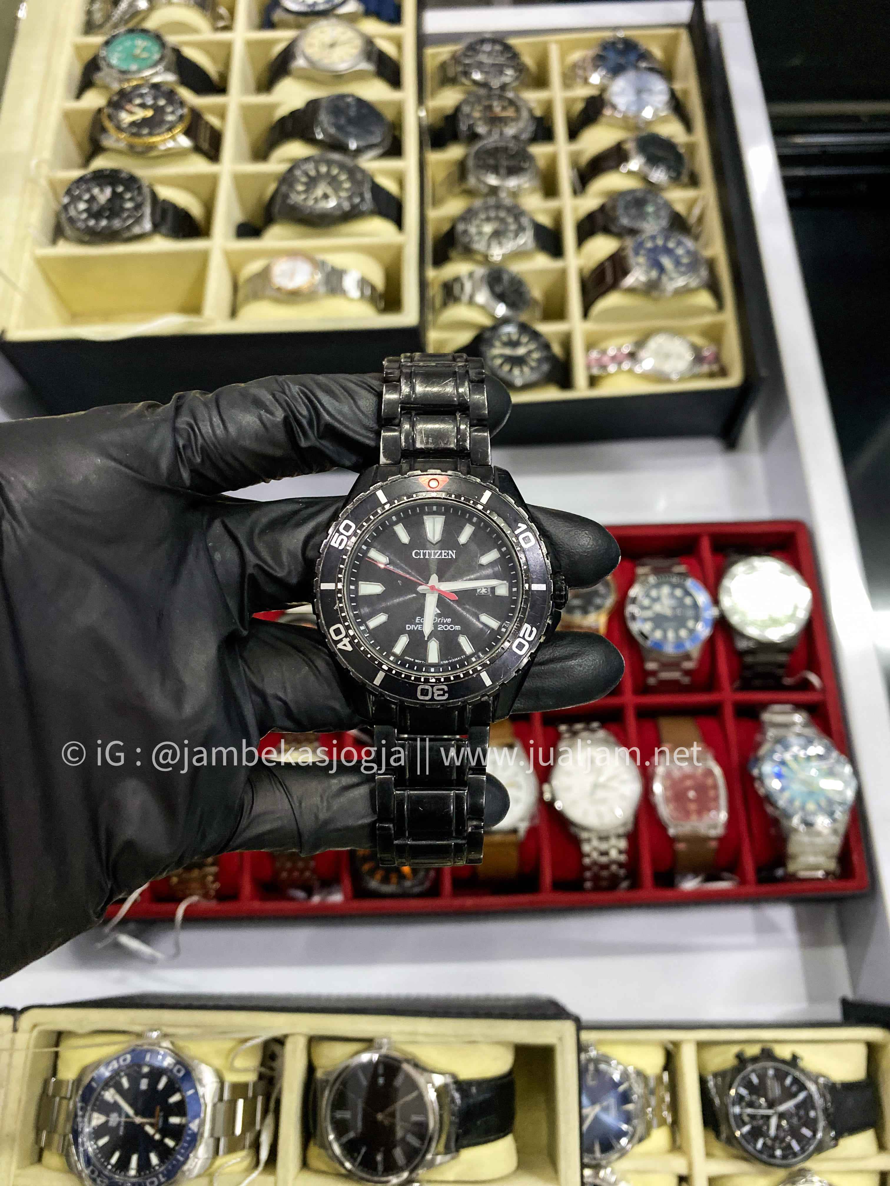 Citizen Promaster BN0195-54E Dive Men Black Dial Black Stainless Strap (TITIP JUAL )