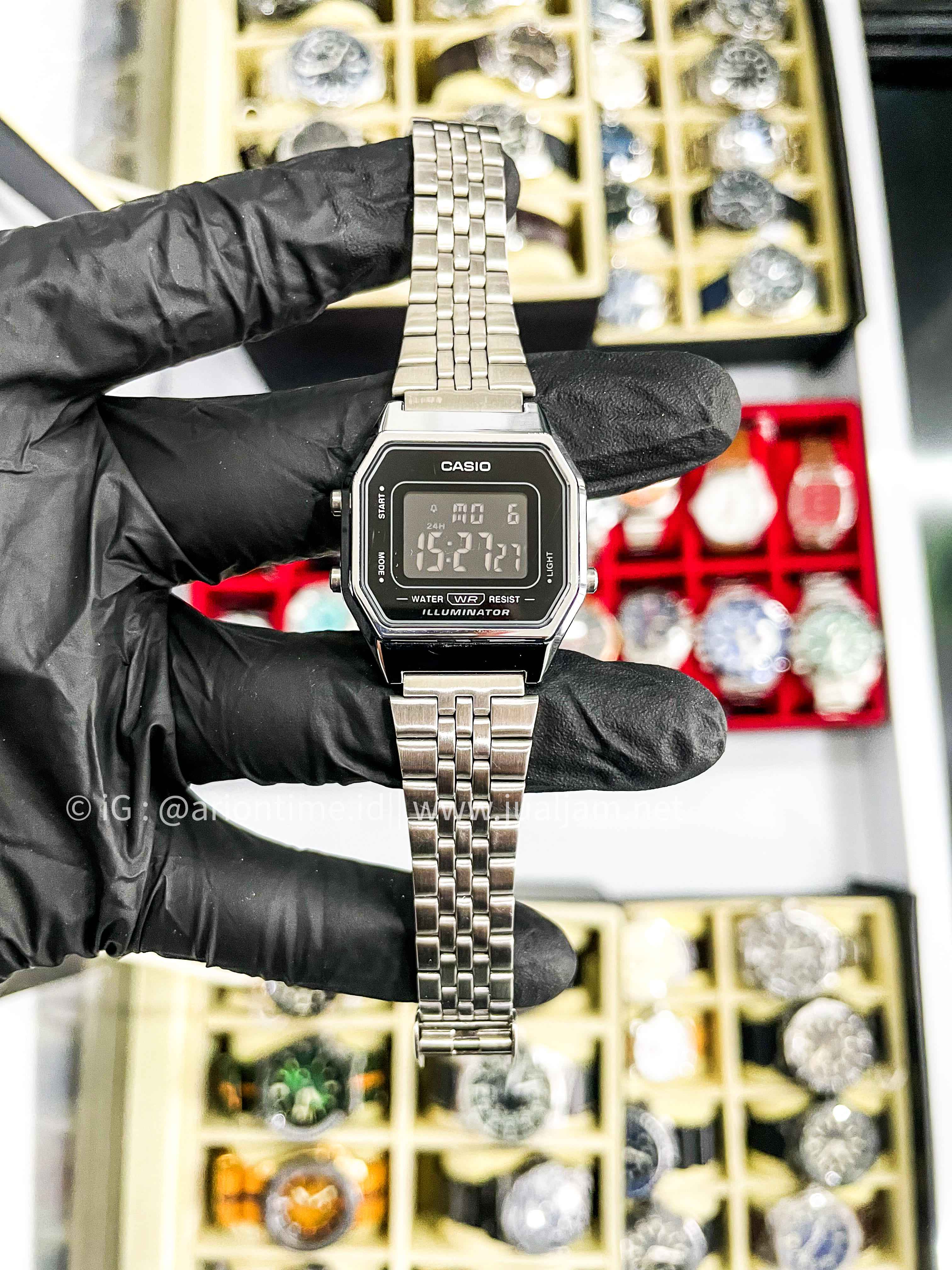 Casio General LA680WA-1BDF Black Digital Dial Stainless Steel Band GARANSI RESMI FEBUARI 2027 (TITIP JUAL)