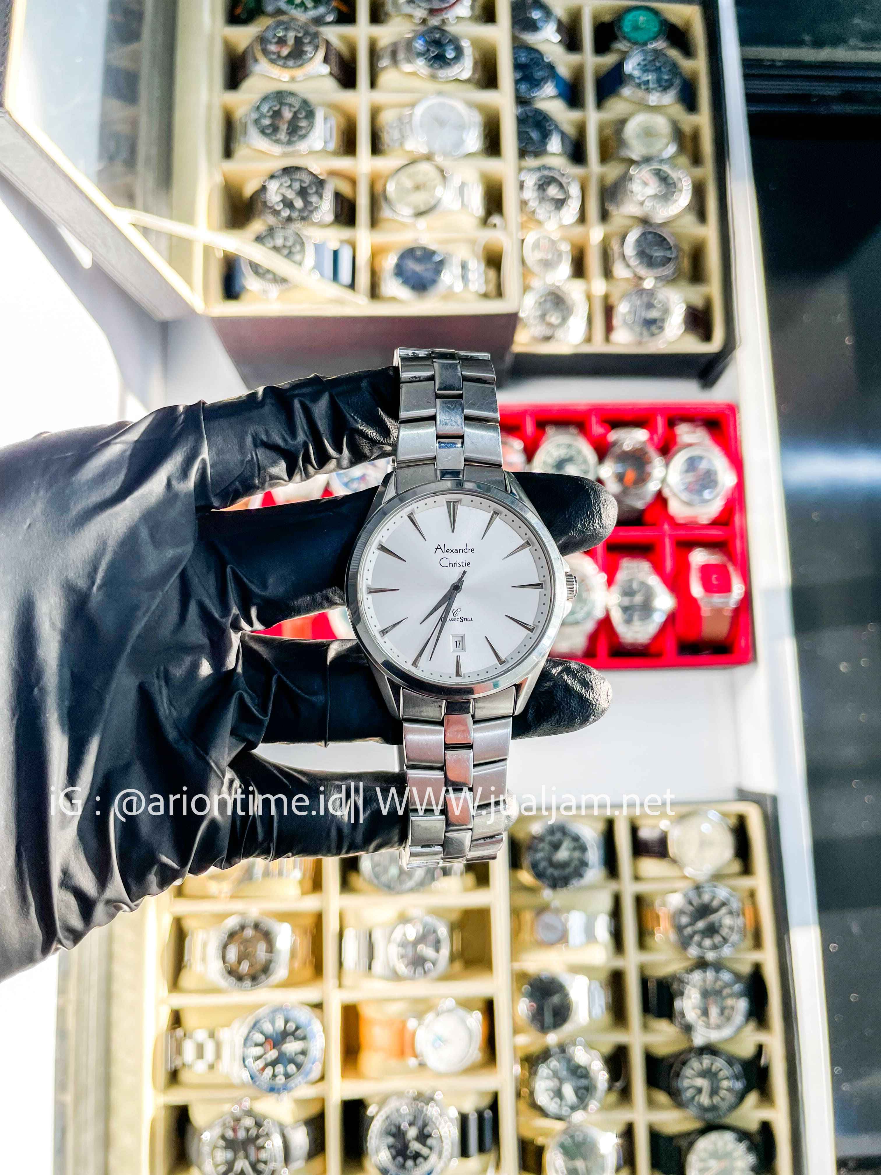 Alexandre Christie AC 8620 MD BSSSL Classic Steel Silver Dial Stainless Steel Strap (TITIP JUAL)