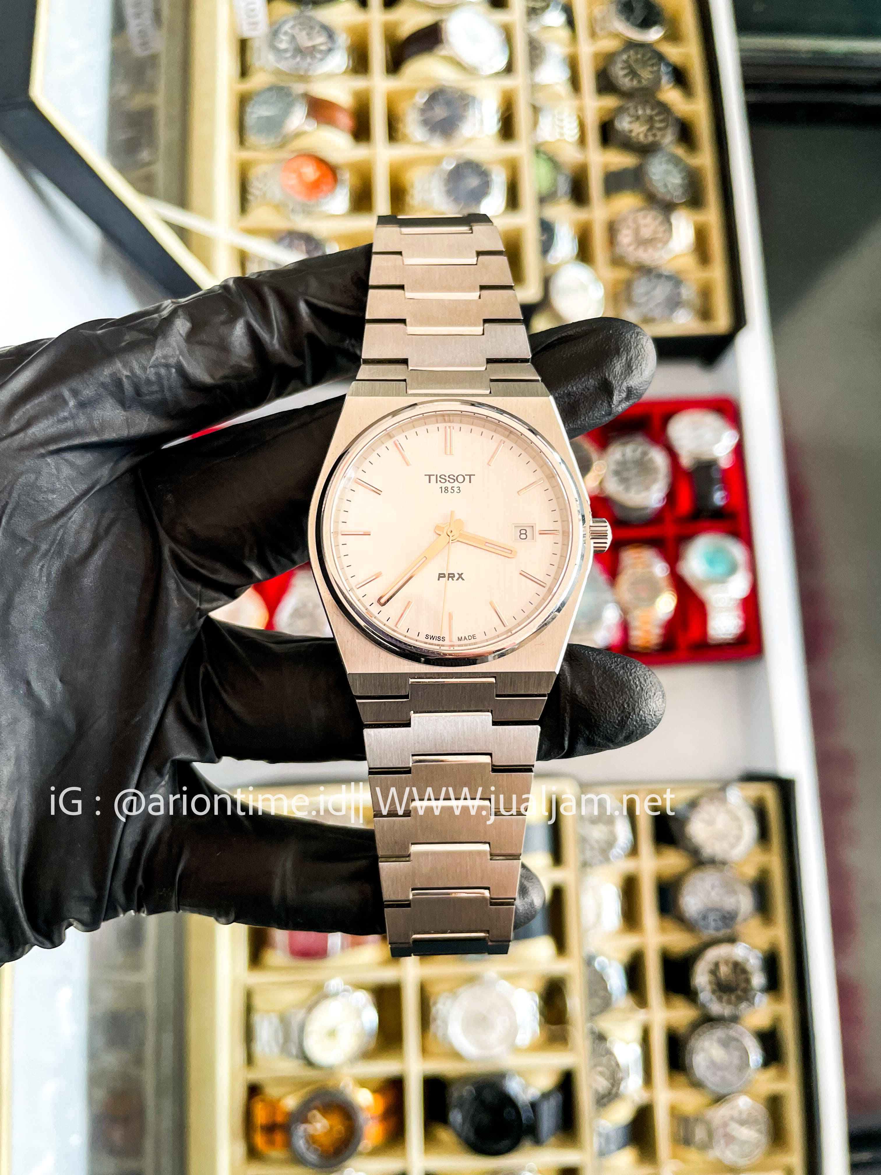 (SKU 565) Tissot PRX 40mm T-Classic T137.410.11.031.00 Silver Dial Stainless Steel Strap GARANSI RESMI JULI 2028