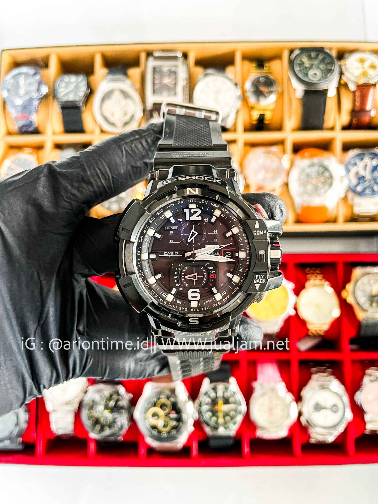 (SKU 576) Casio G-Shock Gravitymaster GW-A1100-1ADR Rubber Strap