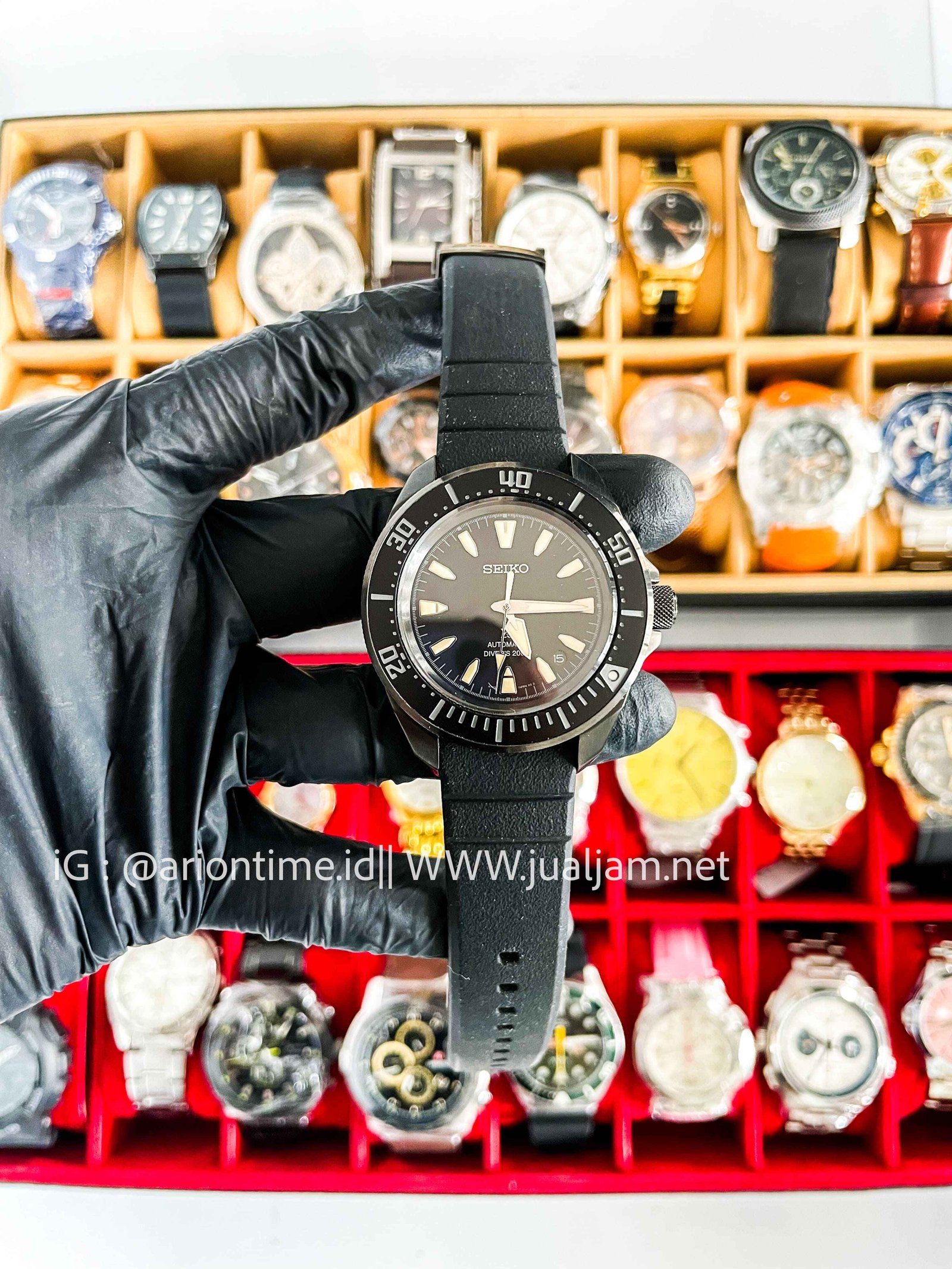 (SKU 583) Seiko Prospex SRPL15K1 Diver Samurai Shog-Urai Black Dial Black Ruber Strap GARANSI RESMI DESEMBER 2027