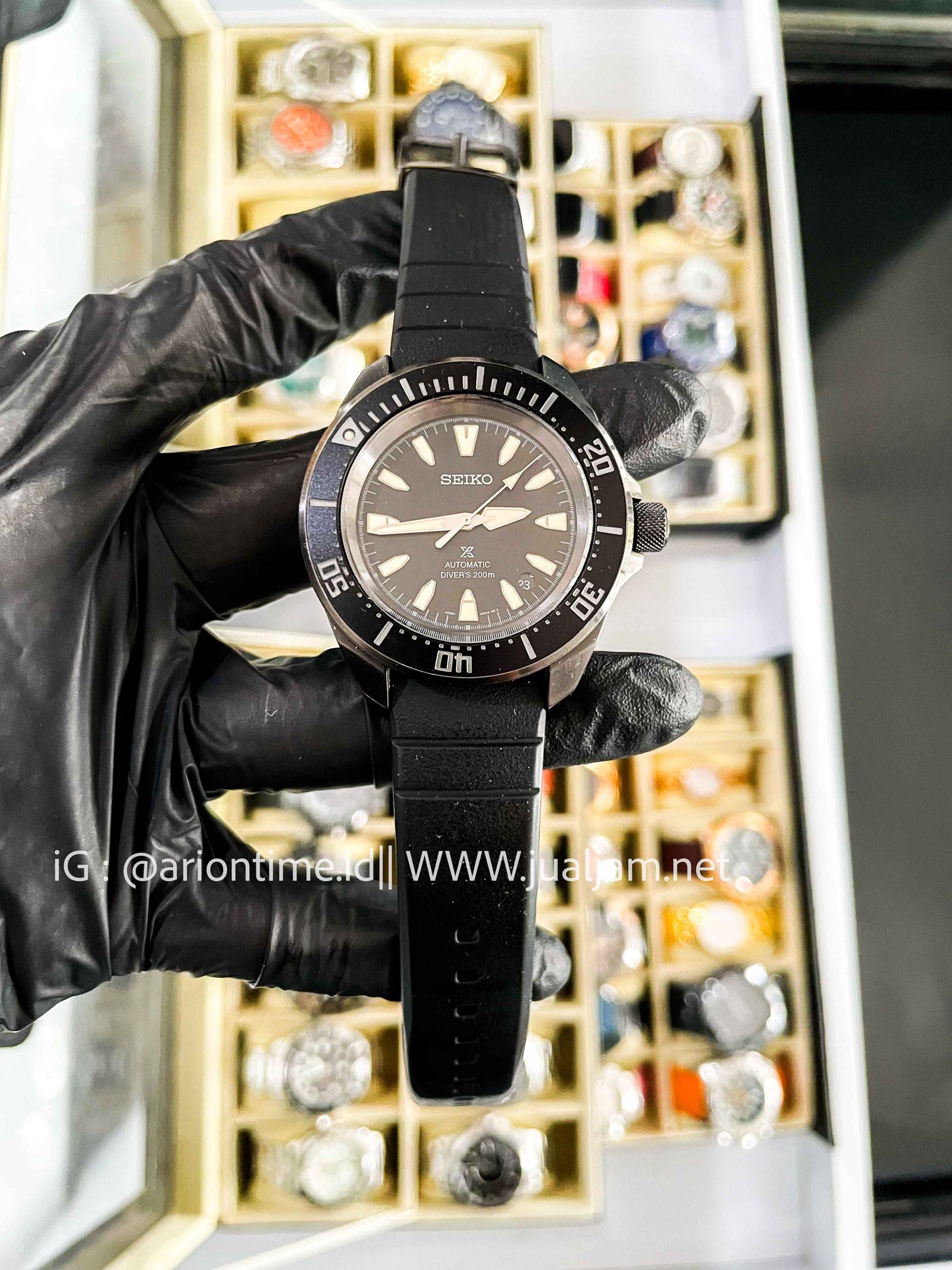 Seiko Prospex SRPL15K1 Samurai Automatic Black Dial Silicone Strap (TITIP JUAL)
